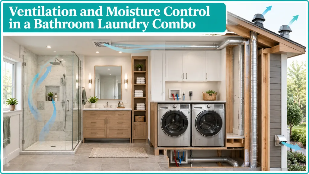 Ventilation and Moisture Control in a Bathroom Laundry Combo