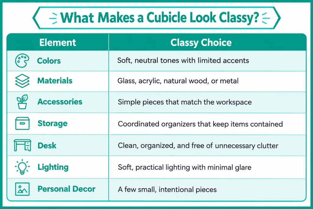 What Makes a Cubicle Look Classy